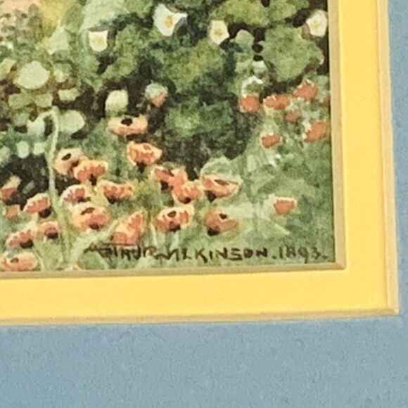 Vtg Arthur Wilkinson English Cottage Garden Framed Print Cottagecore - Picture 3 of 6